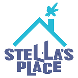 Stella's Place logo in blue and purple